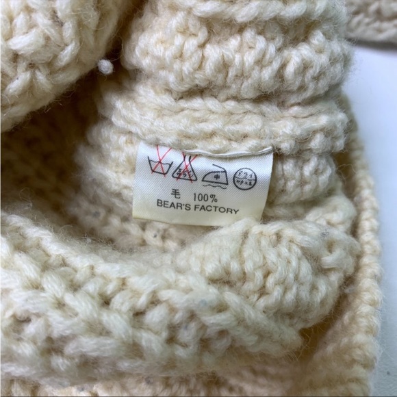 Men’s Vintage Wool Fisherman Cable Knit Cardigan Sweater - Picture 4 of 13